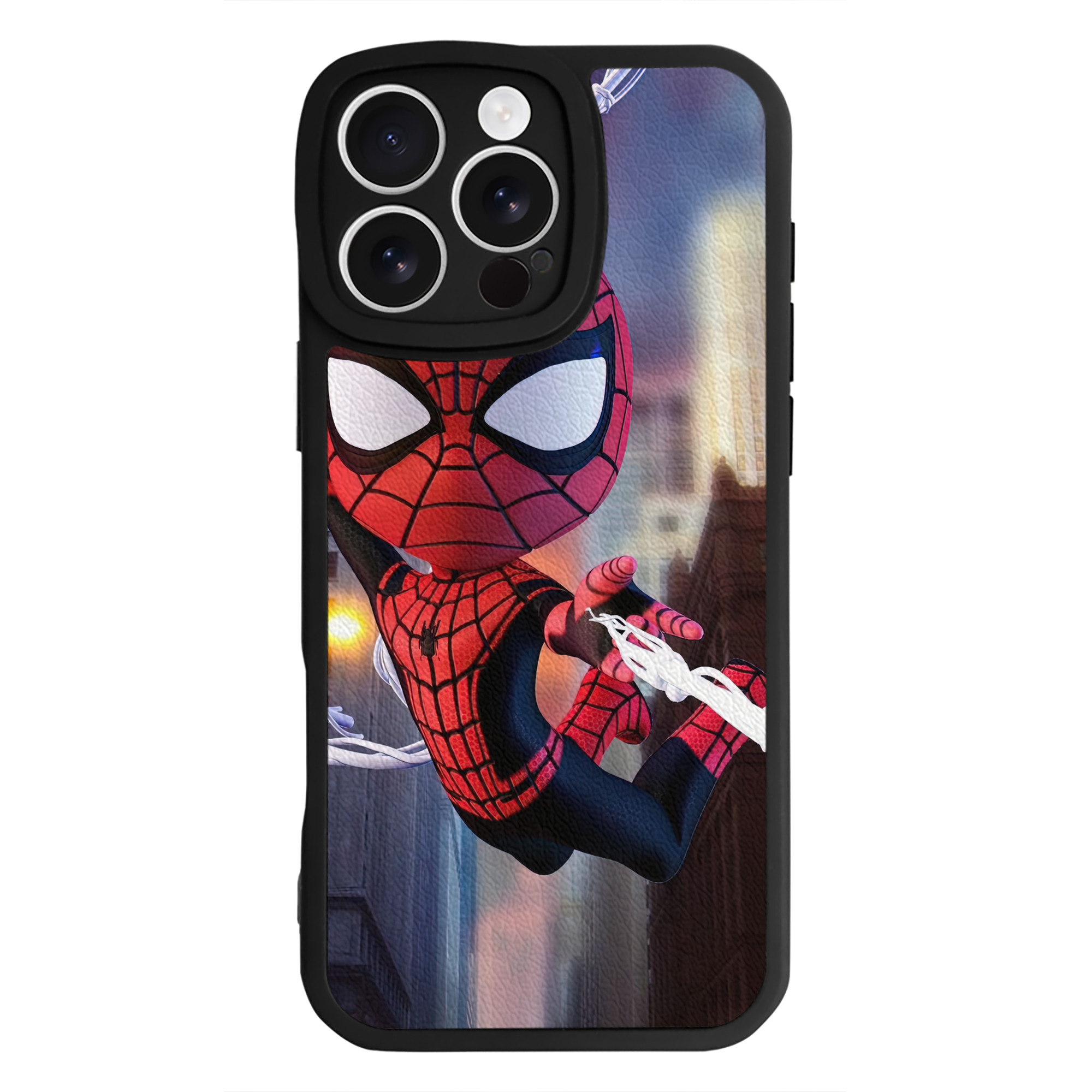 Spider Man スパイダーマン 【iPhone 16シリーズ対応】シリコンスマホケース（レザー調） 材質：シリコン